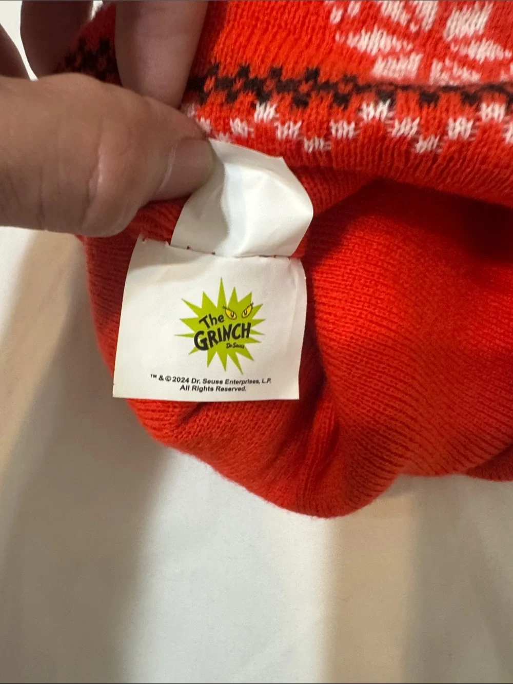 The Grinch cozy red